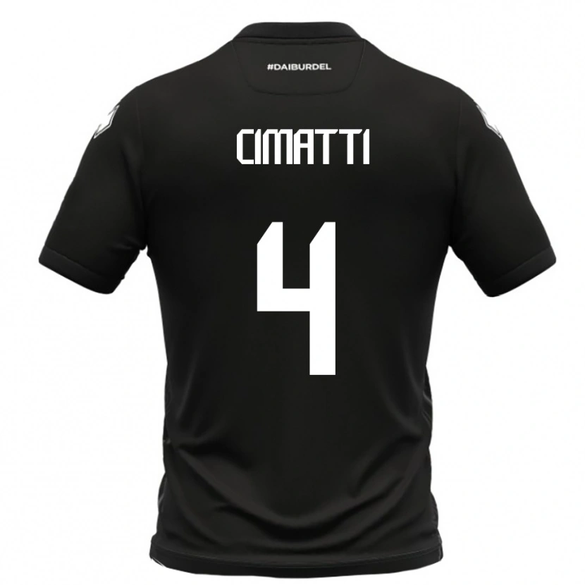 Danxen Damen Edoardo Cimatti #4 Schwarz Weiß Auswärtstrikot Trikot 2025/26 T-Shirt Österreich