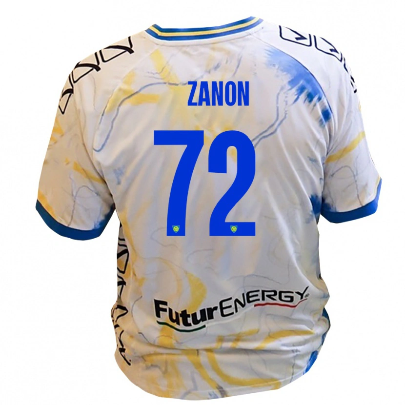 Danxen Damen Simone Zanon #72 Weiß Gelb Blau Auswärtstrikot Trikot 2025/26 T-Shirt Österreich
