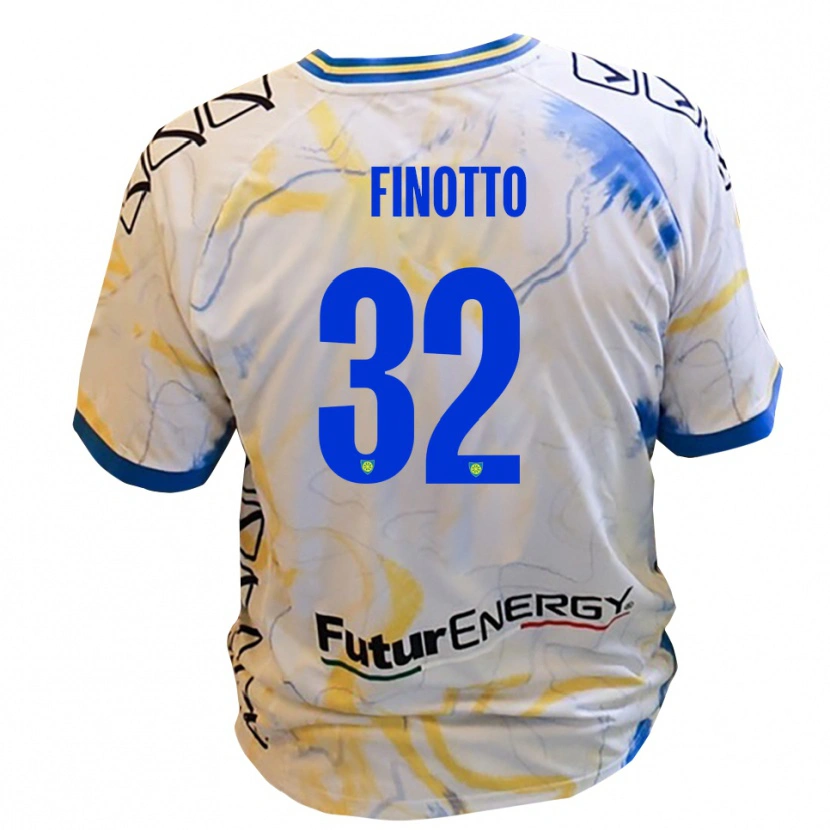 Danxen Damen Mattia Finotto #32 Weiß Gelb Blau Auswärtstrikot Trikot 2025/26 T-Shirt Österreich