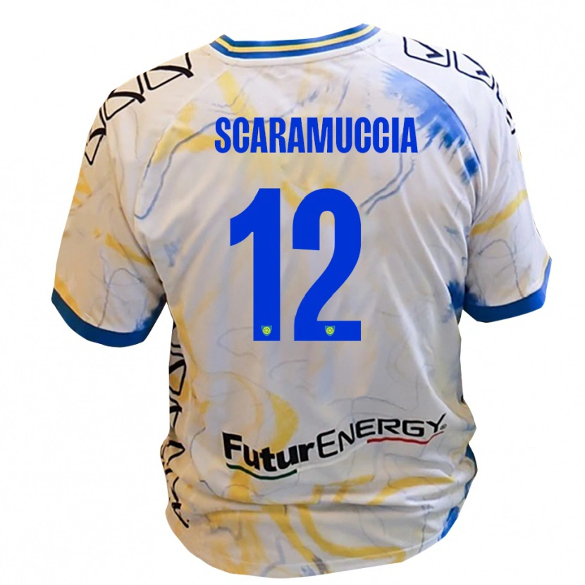 Danxen Damen Francesco Scaramuccia #12 Weiß Gelb Blau Auswärtstrikot Trikot 2025/26 T-Shirt Österreich