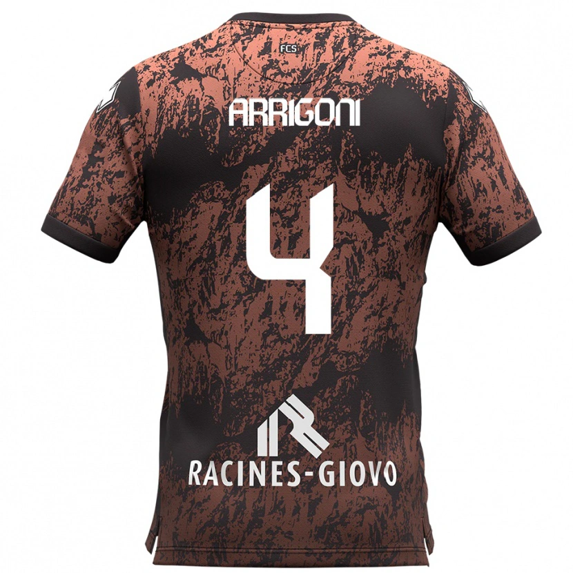 Danxen Damen Tommaso Arrigoni #4 Braun Schwarz Auswärtstrikot Trikot 2025/26 T-Shirt Österreich