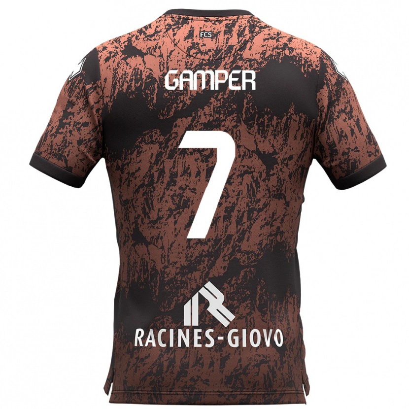Danxen Damen Hannes Gamper #7 Braun Schwarz Auswärtstrikot Trikot 2025/26 T-Shirt Österreich