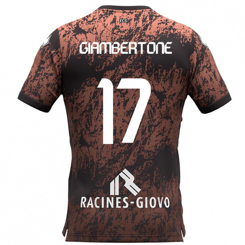 Danxen Damen Fabio Giambertone #17 Braun Schwarz Auswärtstrikot Trikot 2025/26 T-Shirt Österreich