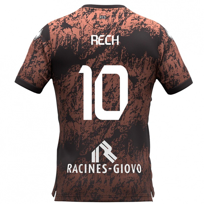 Danxen Damen Francesco Rech #10 Braun Schwarz Auswärtstrikot Trikot 2025/26 T-Shirt Österreich
