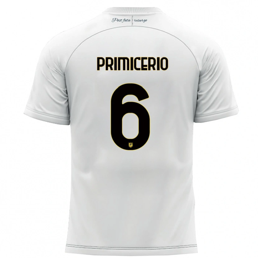 Danxen Damen Antonio Primicerio #6 Weiß Gelb Auswärtstrikot Trikot 2025/26 T-Shirt Österreich