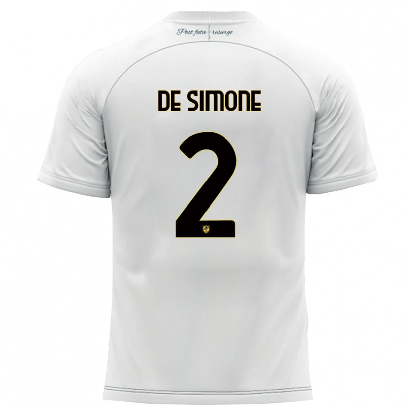 Danxen Damen Marco De Simone #2 Weiß Gelb Auswärtstrikot Trikot 2025/26 T-Shirt Österreich
