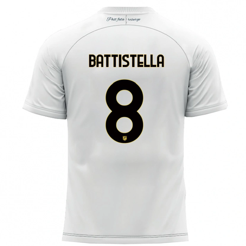 Danxen Damen Thomas Battistella #8 Weiß Gelb Auswärtstrikot Trikot 2025/26 T-Shirt Österreich
