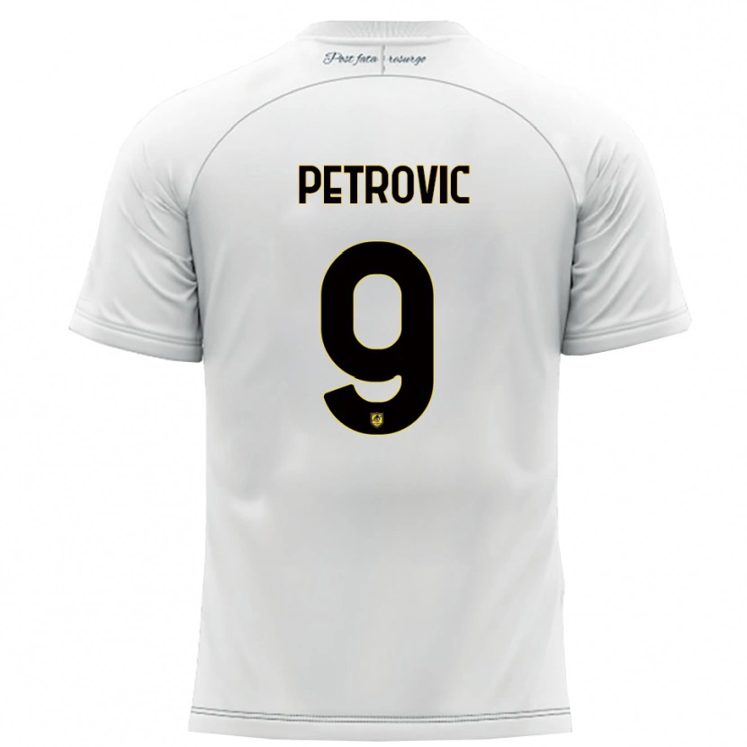 Danxen Damen Tomi Petrovic #9 Weiß Gelb Auswärtstrikot Trikot 2025/26 T-Shirt Österreich