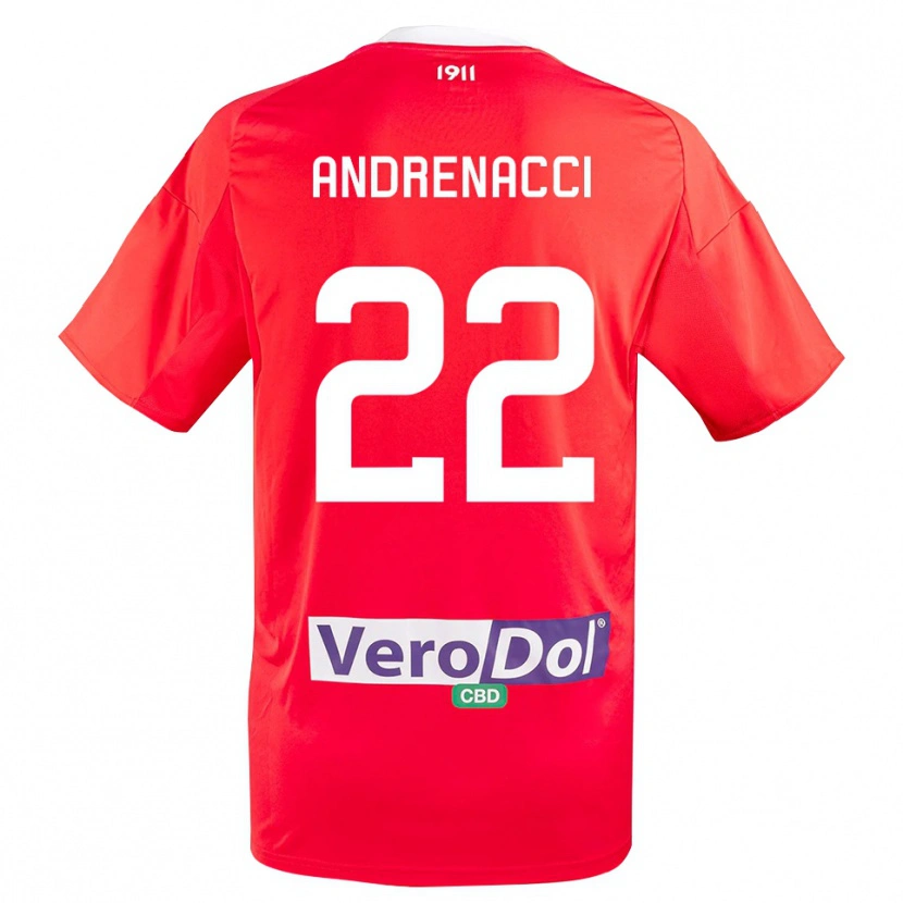 Danxen Damen Lorenzo Andrenacci #22 Rot Weiß Auswärtstrikot Trikot 2025/26 T-Shirt Österreich