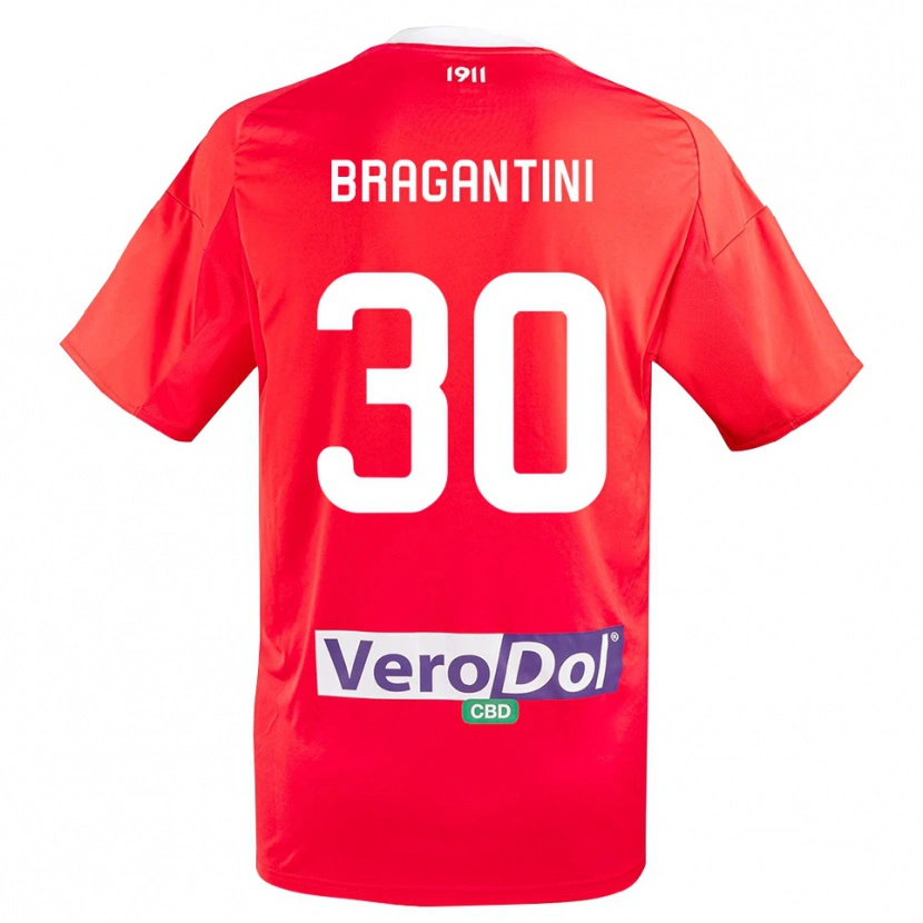 Danxen Damen Davide Bragantini #30 Rot Weiß Auswärtstrikot Trikot 2025/26 T-Shirt Österreich