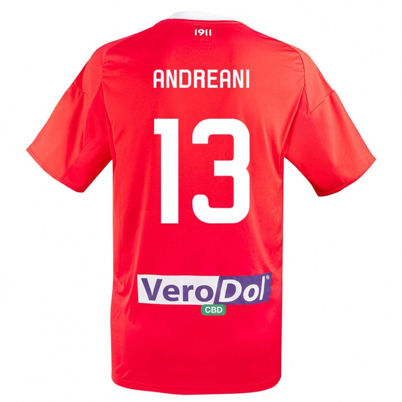 Danxen Damen Pietro Andreani #13 Rot Weiß Auswärtstrikot Trikot 2025/26 T-Shirt Österreich