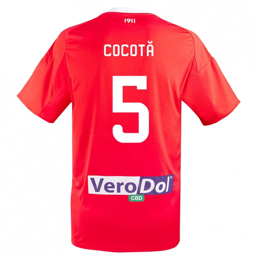 Danxen Damen Dorian Cocotă #5 Rot Weiß Auswärtstrikot Trikot 2025/26 T-Shirt Österreich