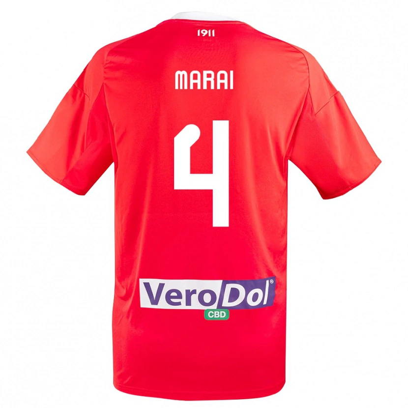 Danxen Damen Cristian Marai #4 Rot Weiß Auswärtstrikot Trikot 2025/26 T-Shirt Österreich