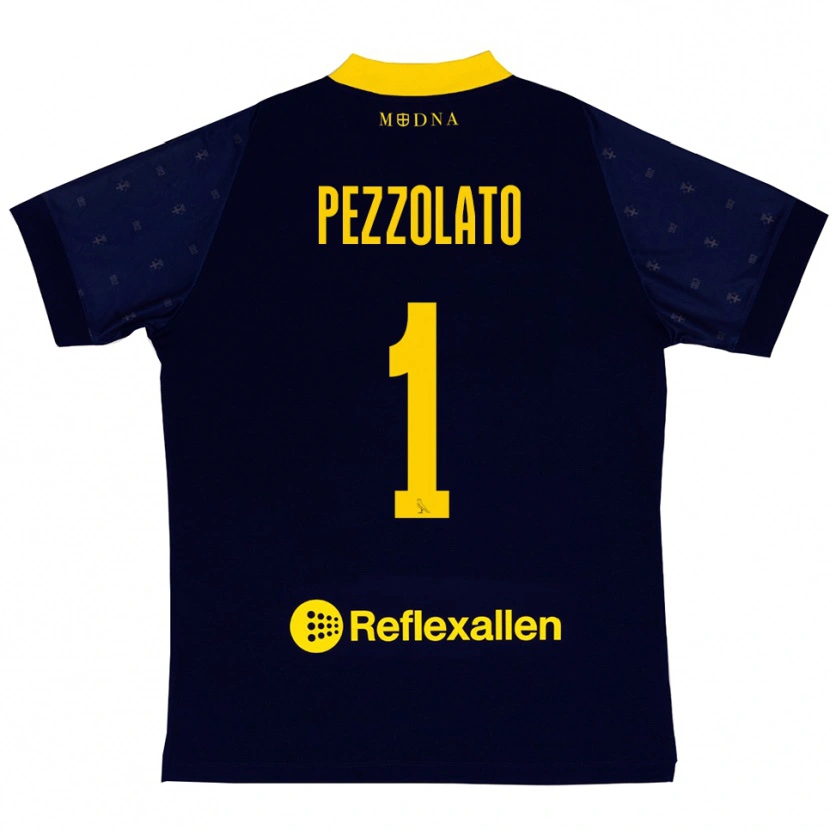Danxen Damen Michele Pezzolato #1 Marineblau Gelb Auswärtstrikot Trikot 2025/26 T-Shirt Österreich