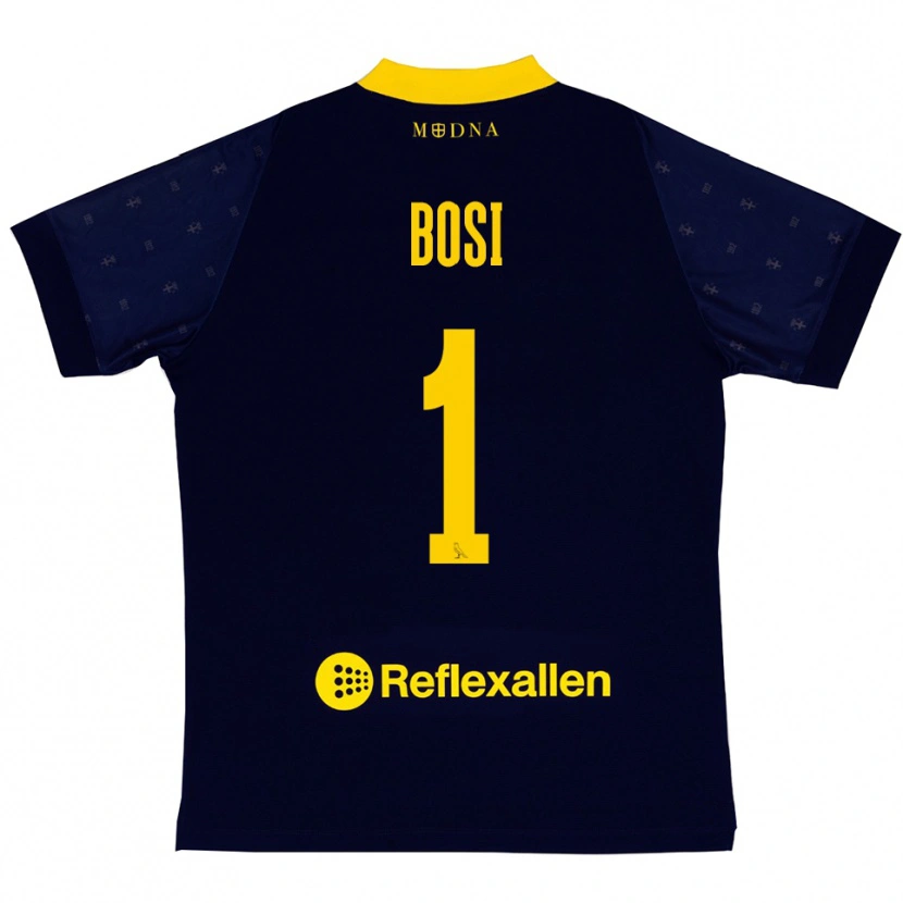 Danxen Damen Matteo Bosi #1 Marineblau Gelb Auswärtstrikot Trikot 2025/26 T-Shirt Österreich