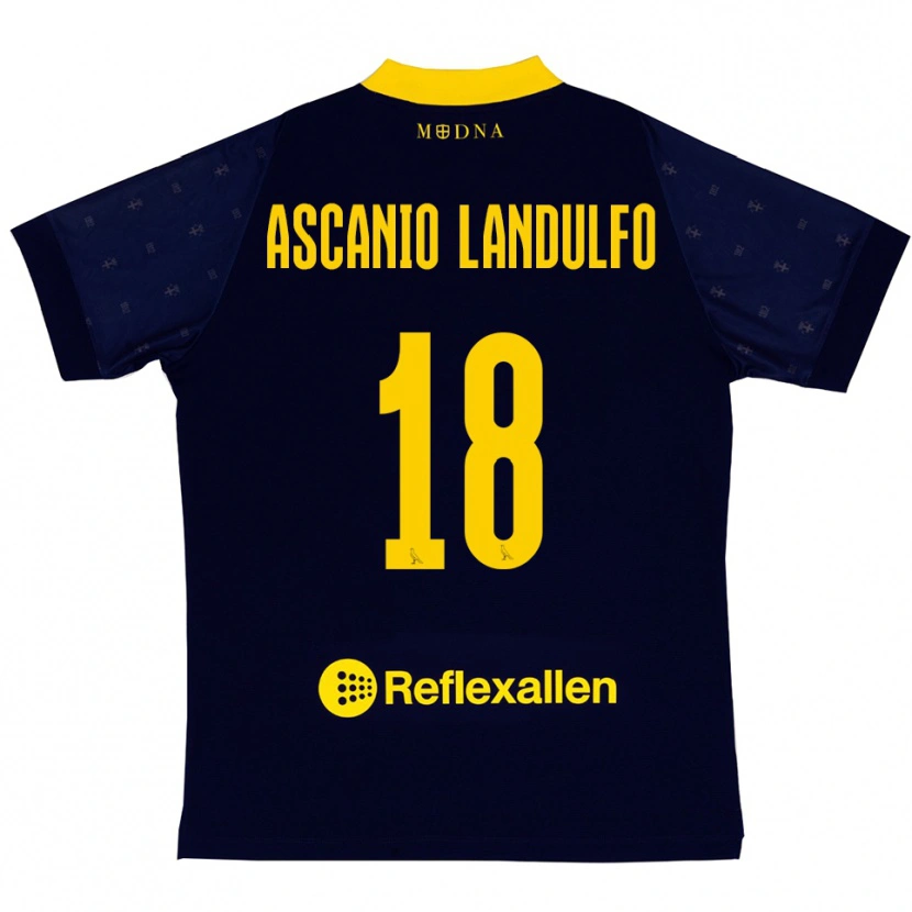 Danxen Damen Gabriele Ascanio Landulfo #18 Marineblau Gelb Auswärtstrikot Trikot 2025/26 T-Shirt Österreich