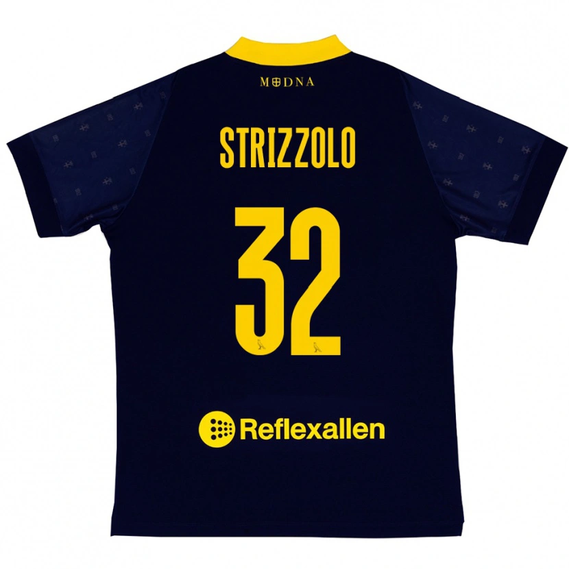 Danxen Damen Luca Strizzolo #32 Marineblau Gelb Auswärtstrikot Trikot 2025/26 T-Shirt Österreich
