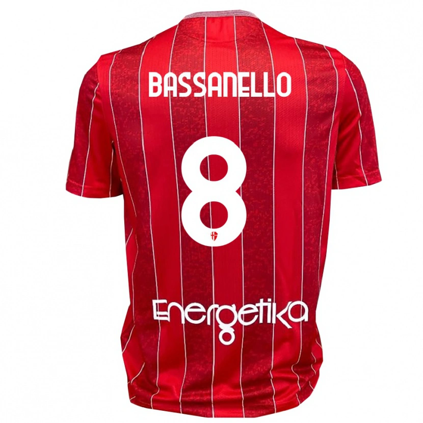 Danxen Damen Davide Bassanello #8 Rot Weiß Auswärtstrikot Trikot 2025/26 T-Shirt Österreich
