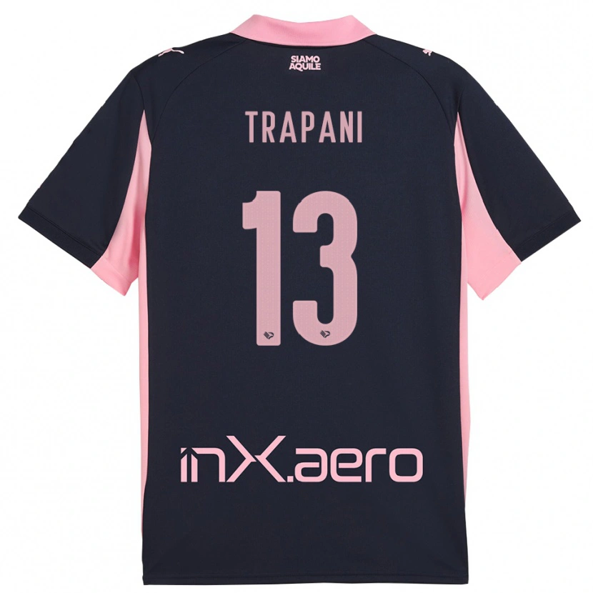 Danxen Damen Nicolò Trapani #13 Marineblau Pink Auswärtstrikot Trikot 2025/26 T-Shirt Österreich