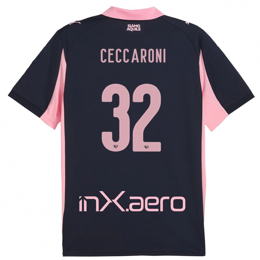 Danxen Damen Pietro Ceccaroni #32 Marineblau Pink Auswärtstrikot Trikot 2025/26 T-Shirt Österreich