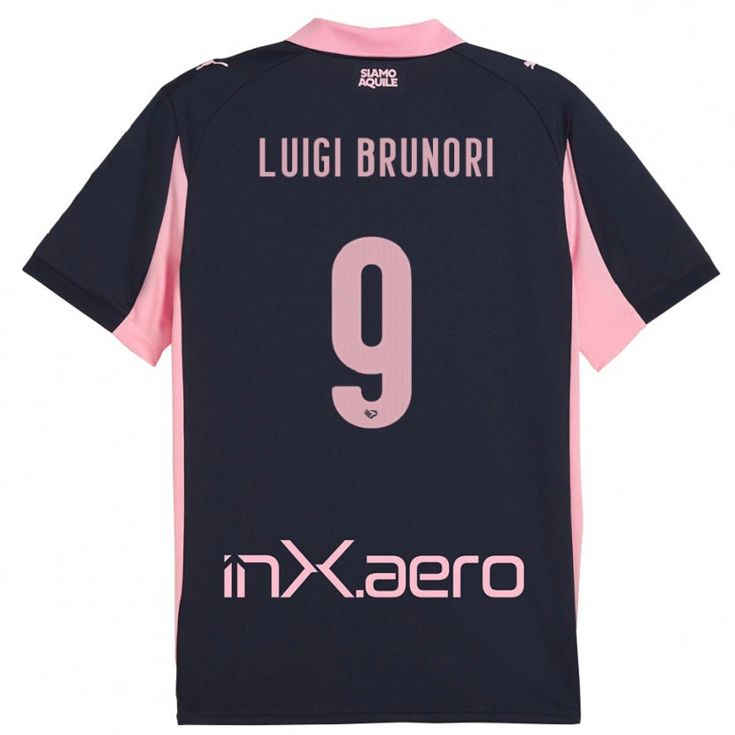 Danxen Damen Matteo Luigi Brunori #9 Marineblau Pink Auswärtstrikot Trikot 2025/26 T-Shirt Österreich