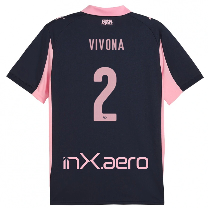 Danxen Damen Samuele Vivona #2 Marineblau Pink Auswärtstrikot Trikot 2025/26 T-Shirt Österreich