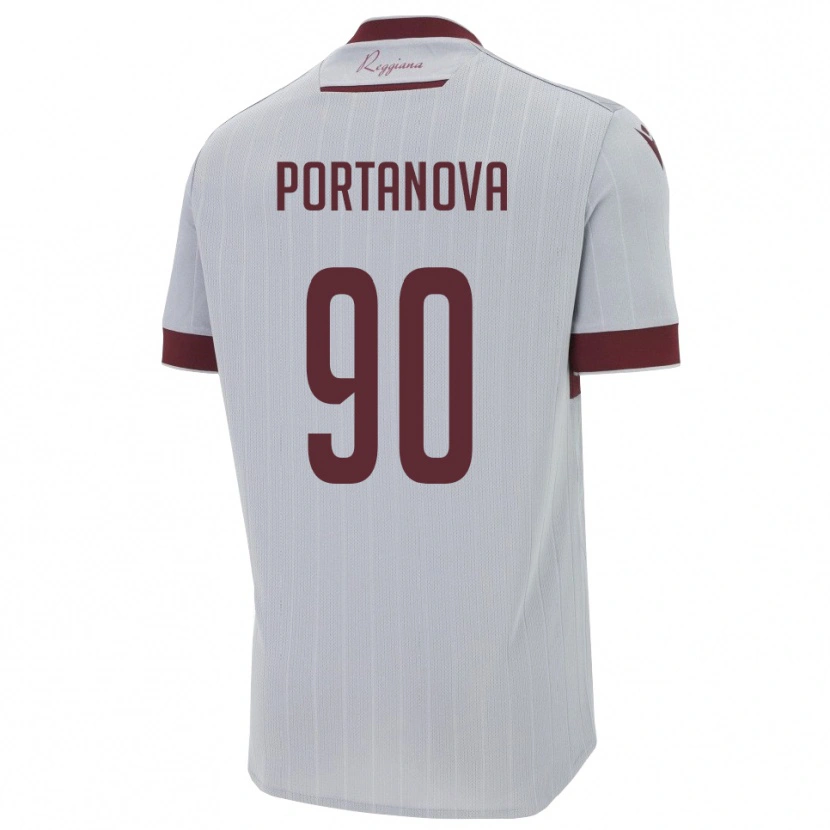 Danxen Damen Manolo Portanova #90 Burgund Weiß Auswärtstrikot Trikot 2025/26 T-Shirt Österreich