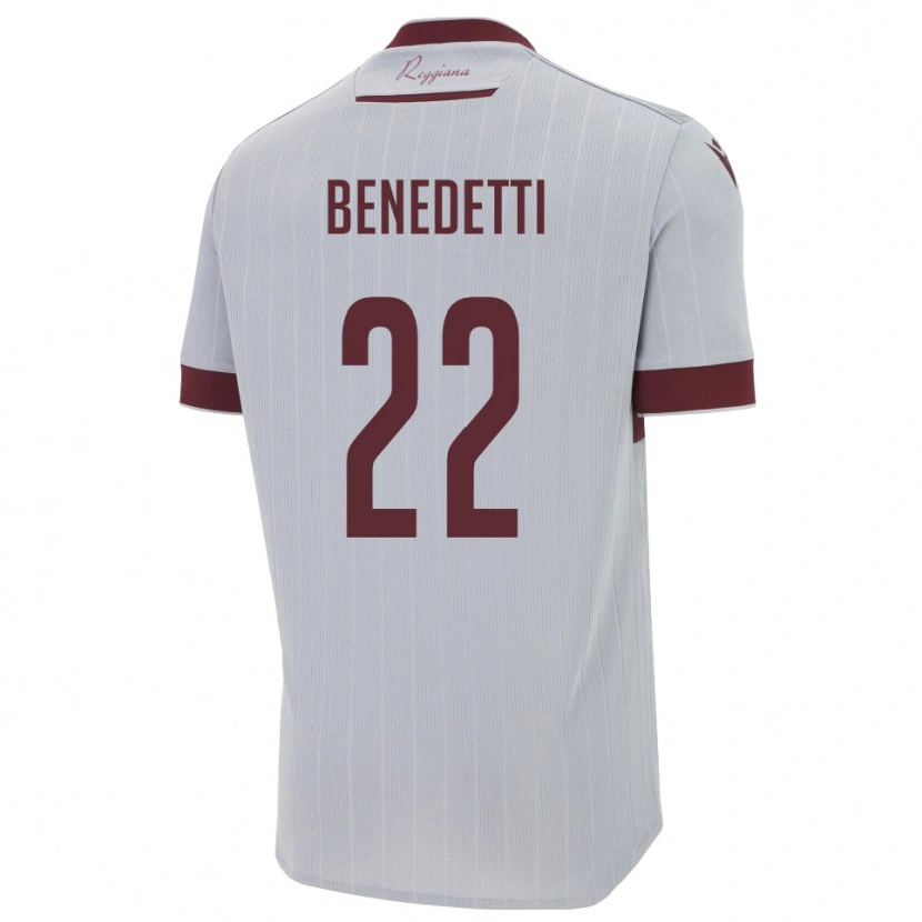 Danxen Damen Samuele Benedetti #22 Burgund Weiß Auswärtstrikot Trikot 2025/26 T-Shirt Österreich