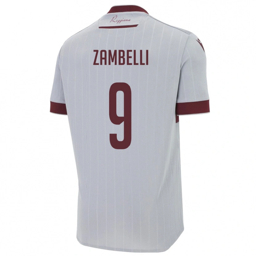 Danxen Damen Alessio Zambelli #9 Burgund Weiß Auswärtstrikot Trikot 2025/26 T-Shirt Österreich