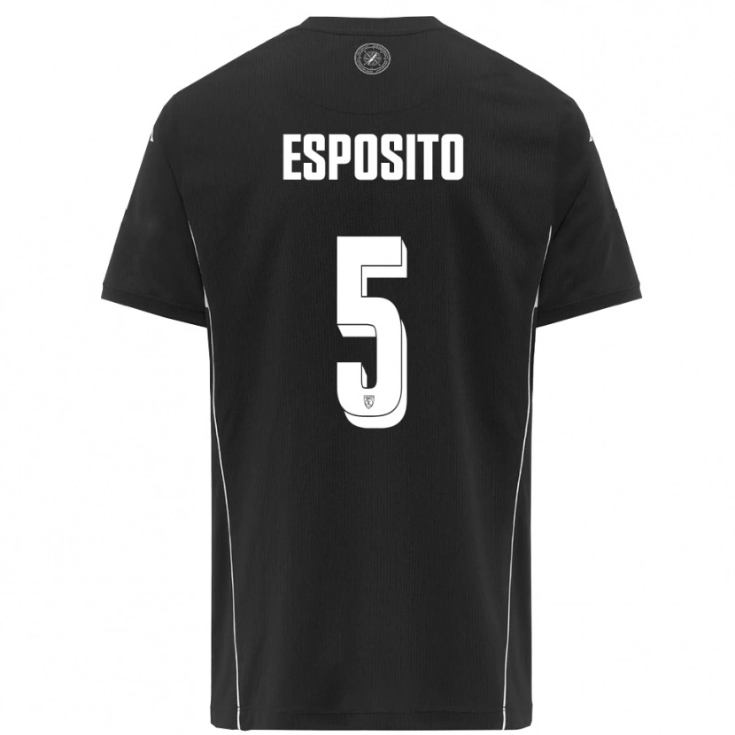 Danxen Damen Salvatore Esposito #5 Schwarz Weiß Auswärtstrikot Trikot 2025/26 T-Shirt Österreich