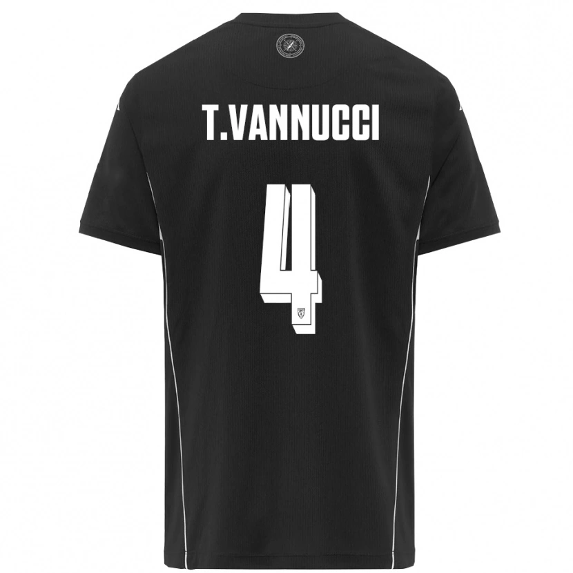Danxen Damen Tommaso Vannucci #4 Schwarz Weiß Auswärtstrikot Trikot 2025/26 T-Shirt Österreich