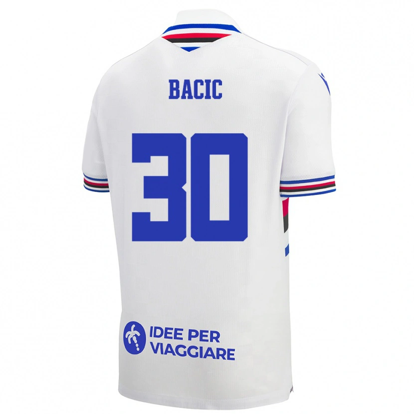 Danxen Damen Mateo Bacic #30 Weiß Blau Rot Auswärtstrikot Trikot 2025/26 T-Shirt Österreich