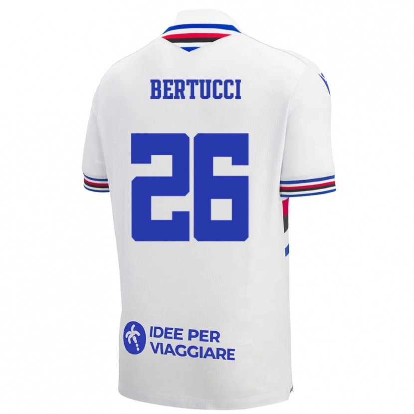 Danxen Damen Sofia Bertucci #26 Weiß Blau Rot Auswärtstrikot Trikot 2025/26 T-Shirt Österreich
