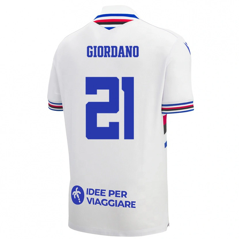 Danxen Damen Simone Giordano #21 Weiß Blau Rot Auswärtstrikot Trikot 2025/26 T-Shirt Österreich