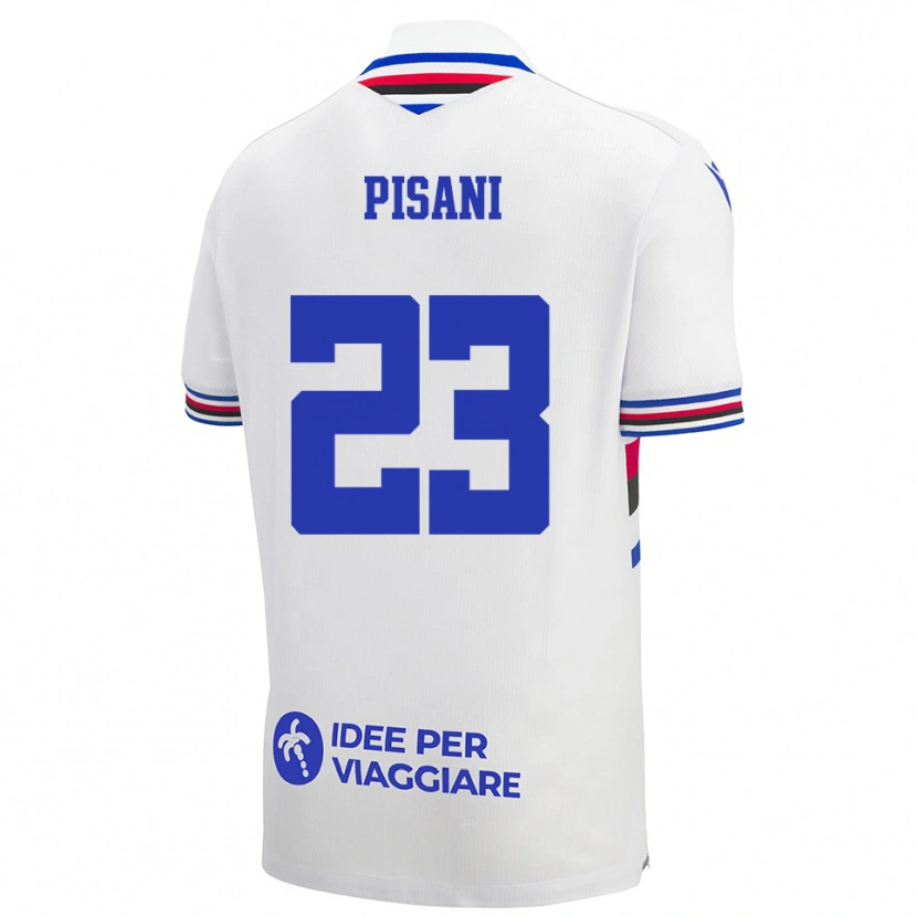 Danxen Damen Elena Pisani #23 Weiß Blau Rot Auswärtstrikot Trikot 2025/26 T-Shirt Österreich