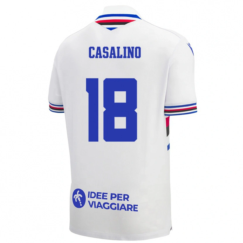 Danxen Damen Tommaso Casalino #18 Weiß Blau Rot Auswärtstrikot Trikot 2025/26 T-Shirt Österreich