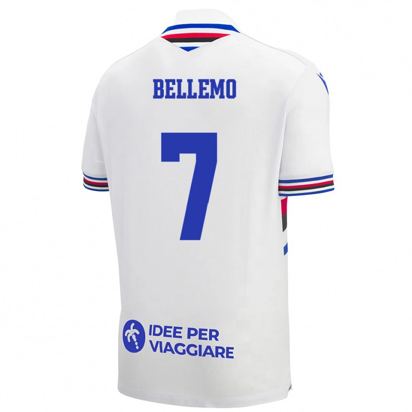 Danxen Damen Alessandro Bellemo #7 Weiß Blau Rot Auswärtstrikot Trikot 2025/26 T-Shirt Österreich