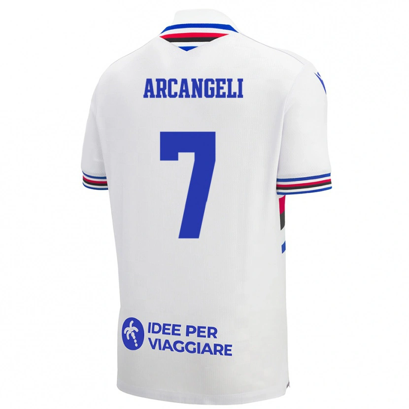 Danxen Damen Nicole Arcangeli #7 Weiß Blau Rot Auswärtstrikot Trikot 2025/26 T-Shirt Österreich