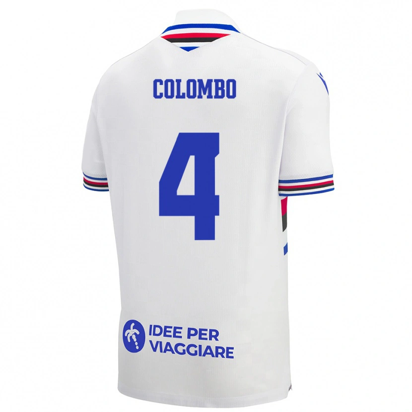 Danxen Damen Sofia Colombo #4 Weiß Blau Rot Auswärtstrikot Trikot 2025/26 T-Shirt Österreich