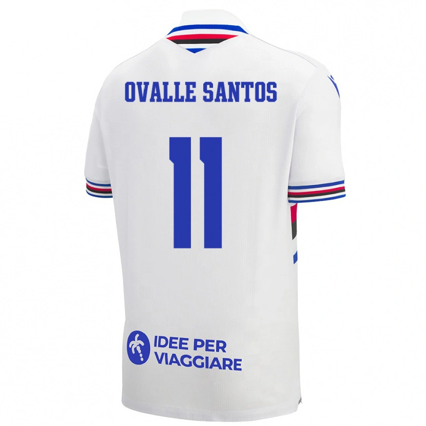 Danxen Damen Alessandro Ovalle Santos #11 Weiß Blau Rot Auswärtstrikot Trikot 2025/26 T-Shirt Österreich