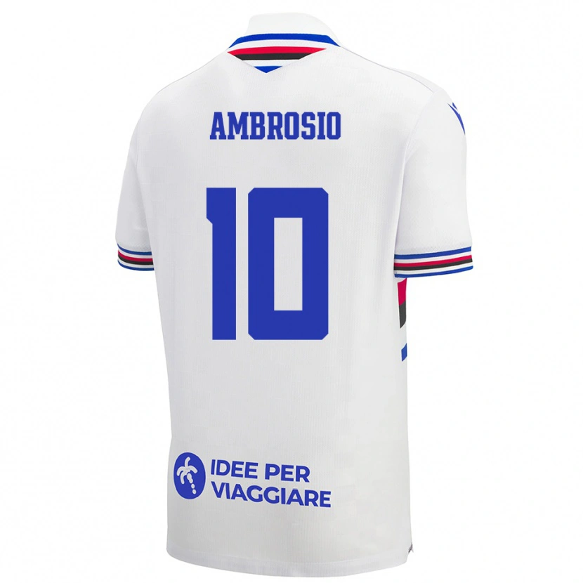 Danxen Damen Alfonso Ambrosio #10 Weiß Blau Rot Auswärtstrikot Trikot 2025/26 T-Shirt Österreich