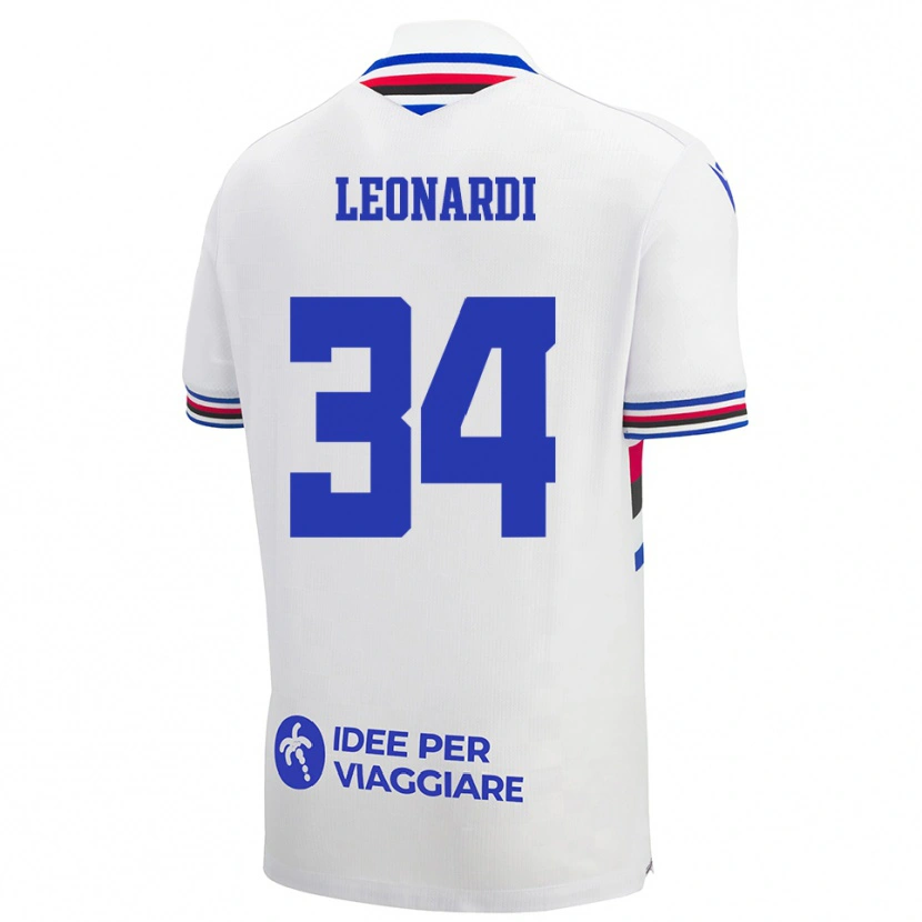 Danxen Damen Simone Leonardi #34 Weiß Blau Rot Auswärtstrikot Trikot 2025/26 T-Shirt Österreich