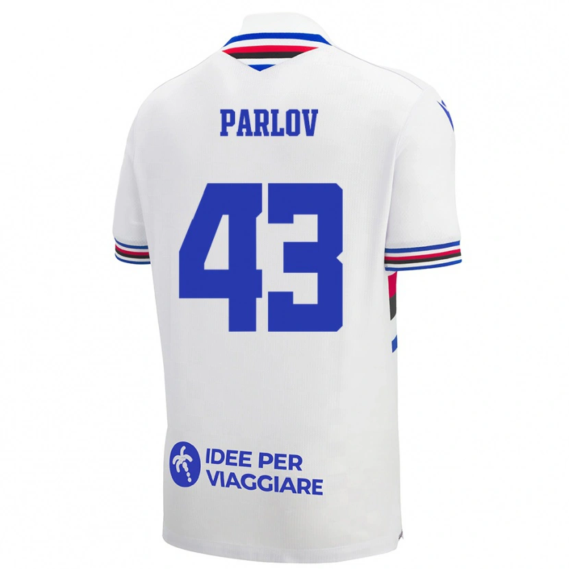 Danxen Damen Benjamin Parlov #43 Weiß Blau Rot Auswärtstrikot Trikot 2025/26 T-Shirt Österreich
