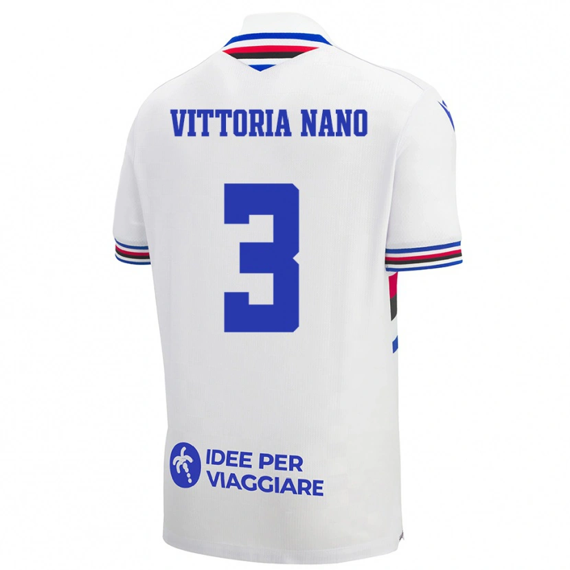 Danxen Damen Maria Vittoria Nano #3 Weiß Blau Rot Auswärtstrikot Trikot 2025/26 T-Shirt Österreich