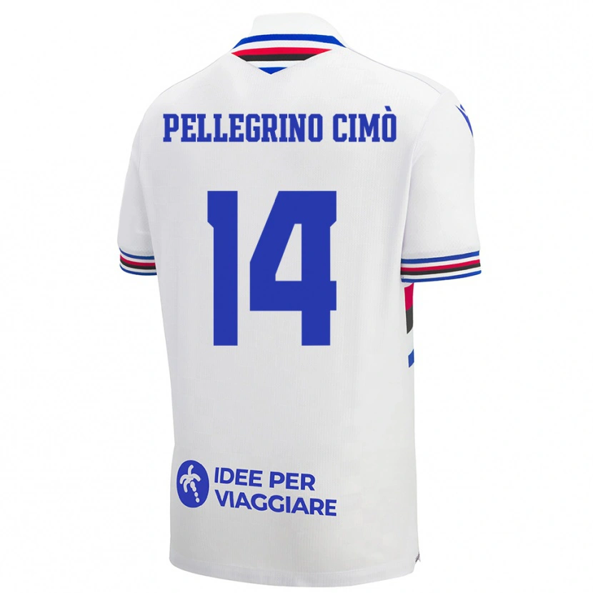 Danxen Damen Giada Pellegrino Cimò #14 Weiß Blau Rot Auswärtstrikot Trikot 2025/26 T-Shirt Österreich