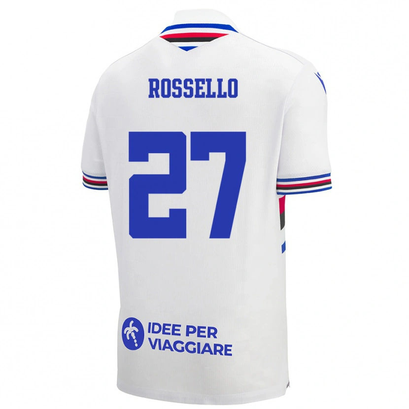 Danxen Damen Simone Rossello #27 Weiß Blau Rot Auswärtstrikot Trikot 2025/26 T-Shirt Österreich