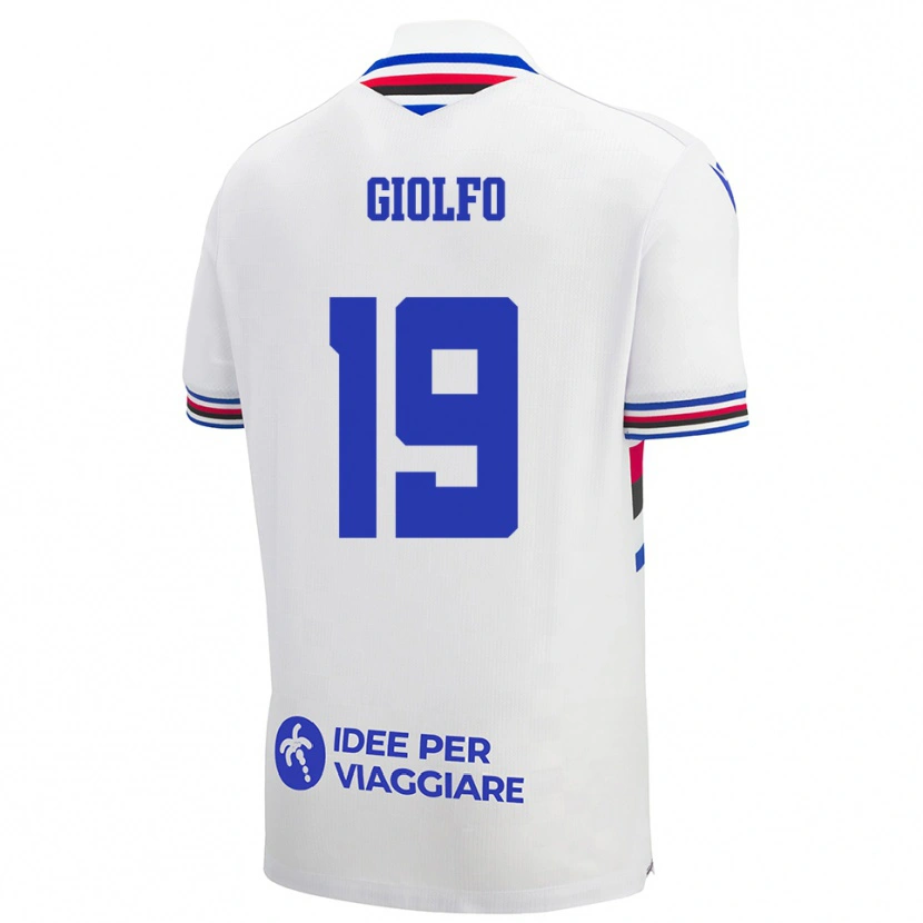 Danxen Damen Matteo Giolfo #19 Weiß Blau Rot Auswärtstrikot Trikot 2025/26 T-Shirt Österreich