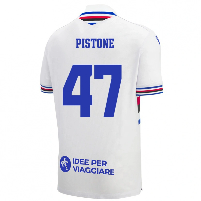 Danxen Damen Giovanni Pistone #47 Weiß Blau Rot Auswärtstrikot Trikot 2025/26 T-Shirt Österreich