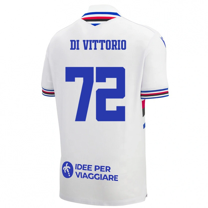 Danxen Damen Irene Di Vittorio #72 Weiß Blau Rot Auswärtstrikot Trikot 2025/26 T-Shirt Österreich