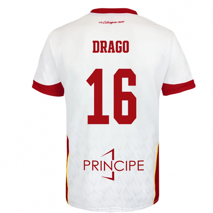 Danxen Damen Salvatore Drago #16 Weiß Rot Auswärtstrikot Trikot 2025/26 T-Shirt Österreich